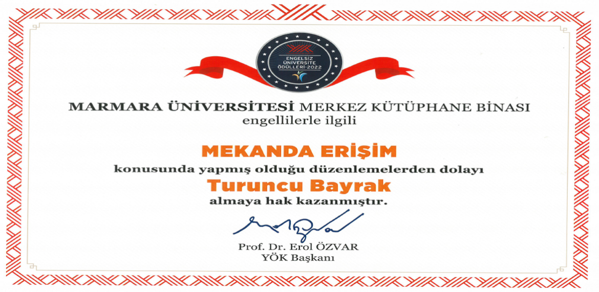Mekanda erişim, Turuncu Bayrak, Engelli dostu, ödül